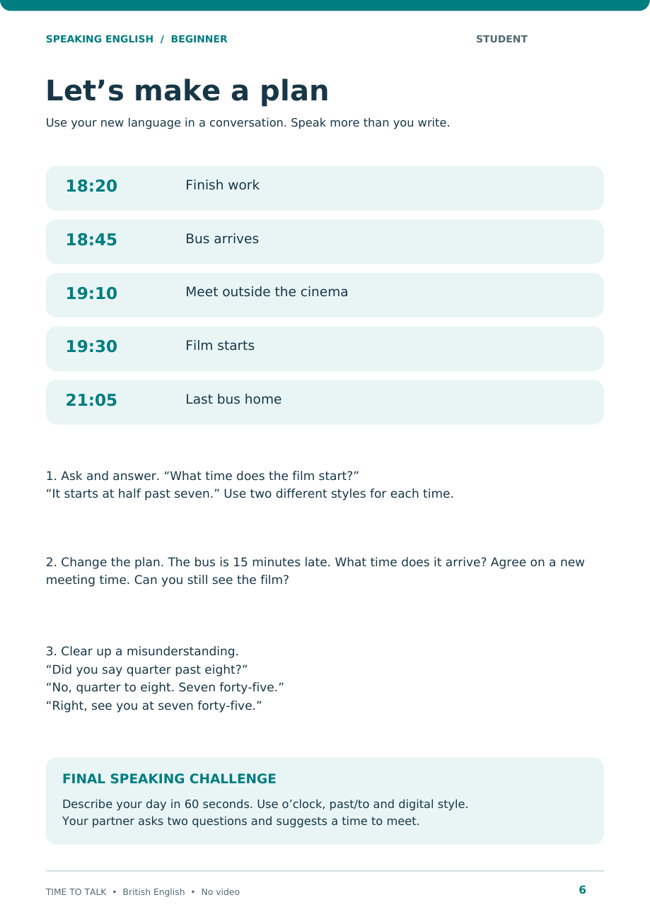 What time is it? — pagina 6